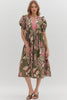 Paisley Perk Pattern Midi Dress