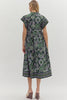 Sunset In Sorrento Midi Dress-Green
