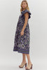 Sunset In Sorrento Midi Dress-Navy