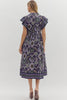 Sunset In Sorrento Midi Dress-Navy