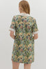 Muted Gardens Floral Mini Dress