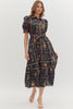 Petal Fern Floral Print Midi Dress