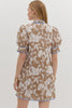 Tropical Villa Mini Dress-Mocha