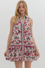 Chasing Hearts Floral Dress-Plum