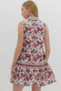 Chasing Hearts Floral Dress-Plum