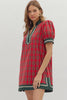 Cider Sipping Plaid Mini Dress