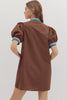 Miss Me Mini Dress-Chocolate