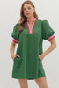 Miss Me Mini Dress-Green