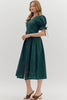 In the Moment Eyelet Midi Dress-Teal