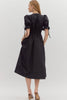 In the Moment Eyelet Midi Dress-Black