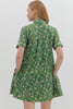 Garden Girl Floral Mini Dress-Green