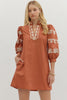 Loving Views Mini Dress-Chestnut