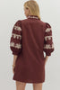 Loving Views Mini Dress-Burgundy