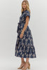 Botanical Moment Pattern Midi Dress