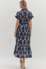 Botanical Moment Pattern Midi Dress