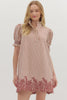 Ivy Days Striped Dress-Rust