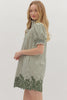 Ivy Days Striped Dress-Green