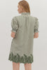 Ivy Days Striped Dress-Green