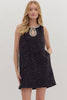 Sequin and Shine Mini Dress-Black