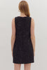 Sequin and Shine Mini Dress-Black