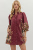 Crimson Petal Mini Dress
