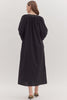 Sunflower Fields Embroidered Maxi Dress-Black