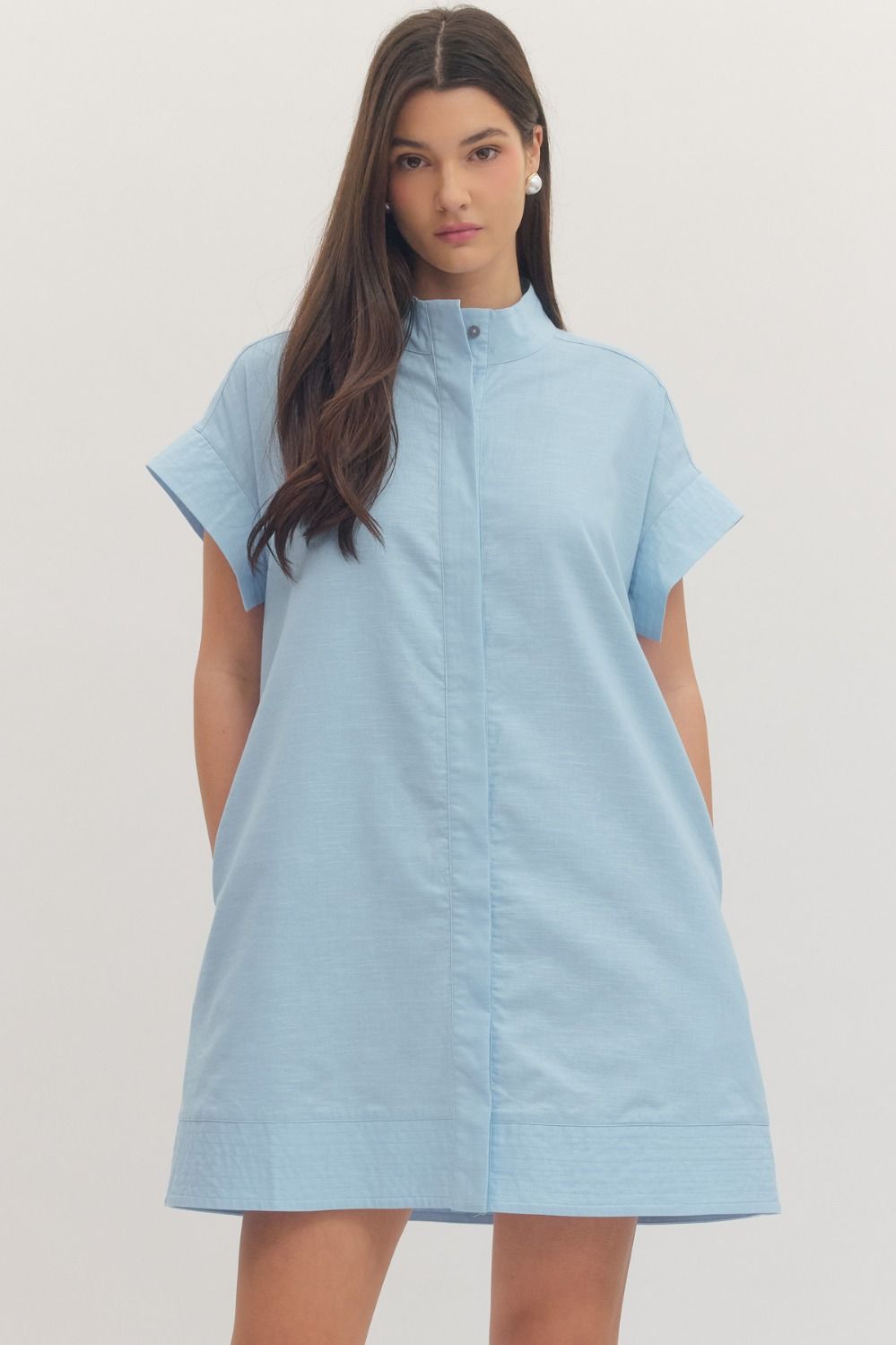 Forever Favorite Mini Dress-Chambray