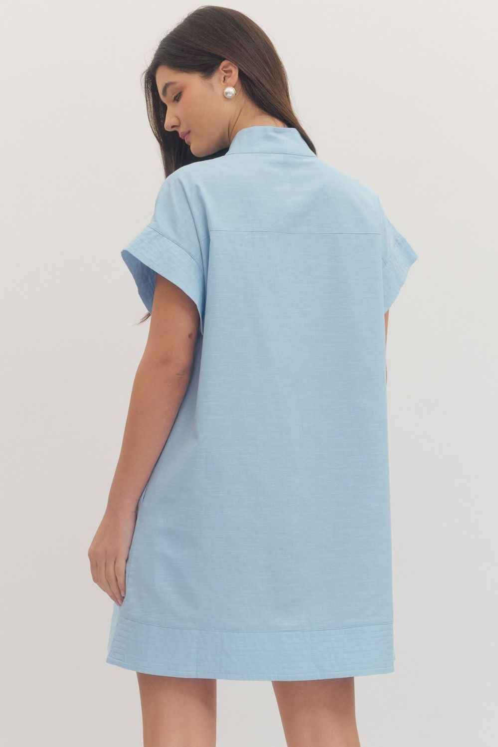 Forever Favorite Mini Dress-Chambray