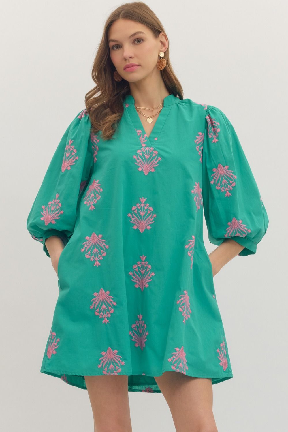 Chalton Street Embroidered Mini Dress