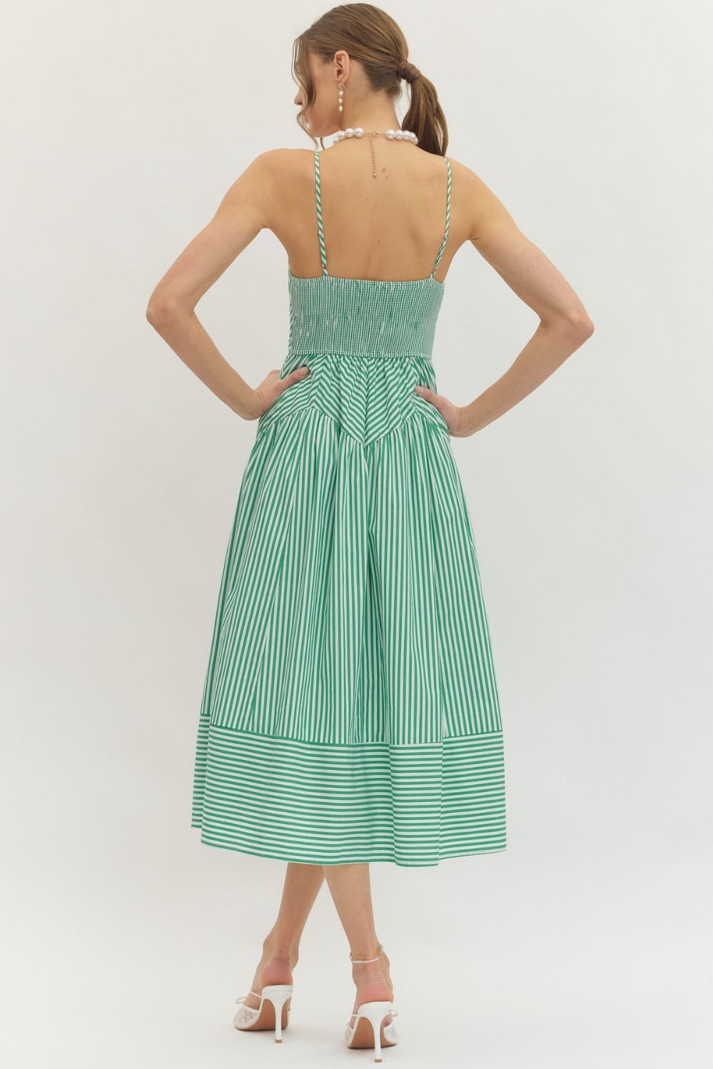 Marina Muse Midi Dress-Green