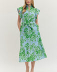 Delicate Petals Midi Dress