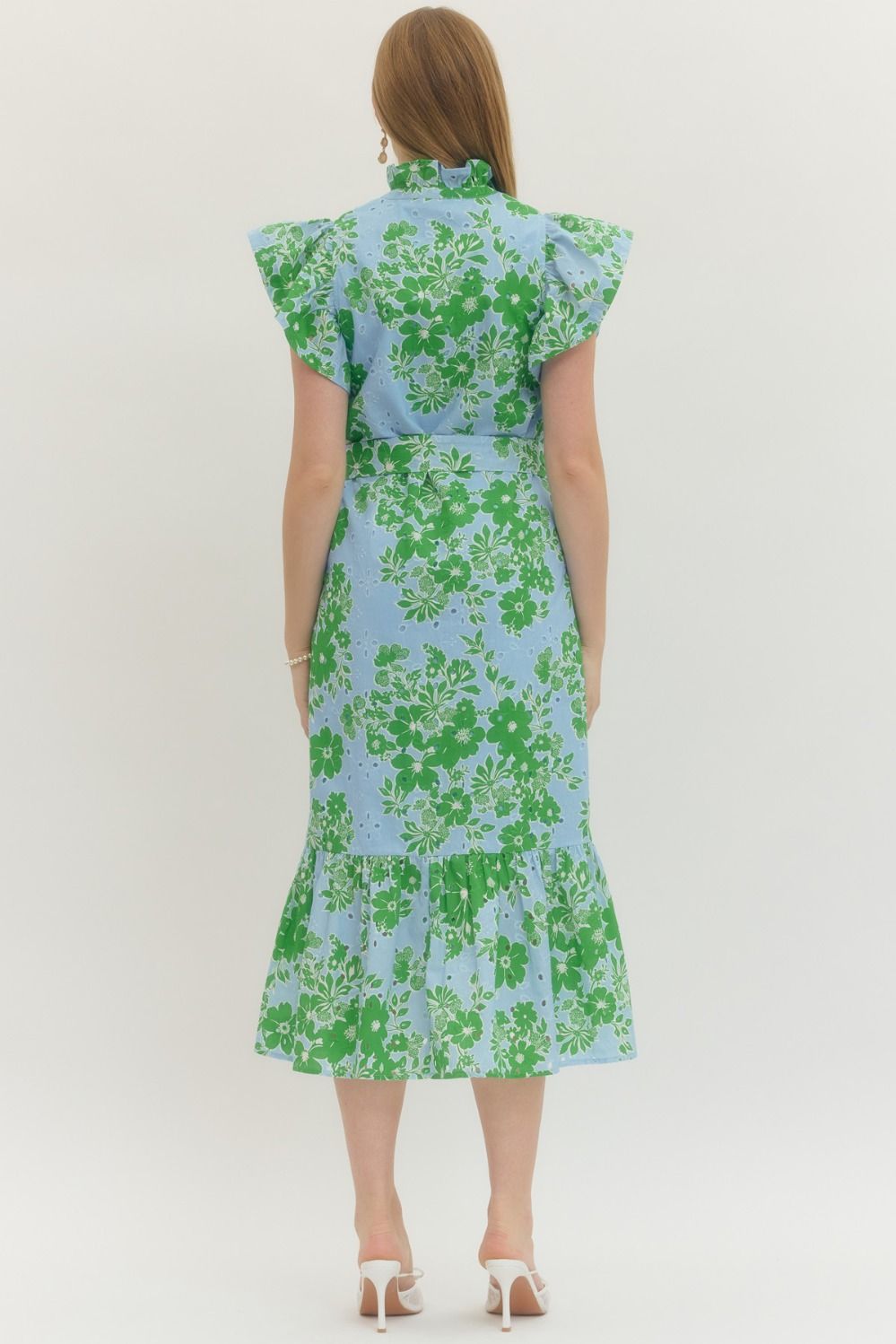 Delicate Petals Midi Dress