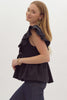 Perfect Day Peplum Top- Black