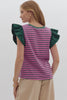 Play Around Striped Top- Orchid