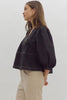 Promise Me Peplum Top- Black