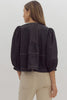 Promise Me Peplum Top- Black