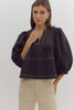 Promise Me Peplum Top- Black