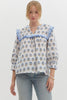 Dear To Me Floral Top- Off White
