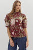 Vineyard Plans Floral Top-Merlot
