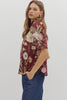 Vineyard Plans Floral Top-Merlot