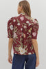 Vineyard Plans Floral Top-Merlot