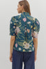 Vineyard Plans Floral Top-Teal