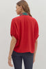 Tree Time Dolman Top-Red