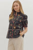 Delicate Dreams Floral Top-Black