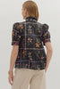 Delicate Dreams Floral Top-Black