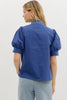 My Muse Embroidered Top-Indigo