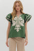 Del Mar Applique Top-Pine