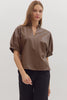 First Class Luxe Top-Brown