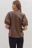 First Class Luxe Top-Brown