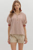 City Time Striped Top-Brick